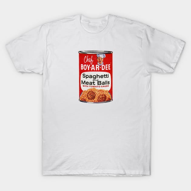 Chef BOY-AR-DEE Spaghetti & Meatball Can T-Shirt by ölümprints